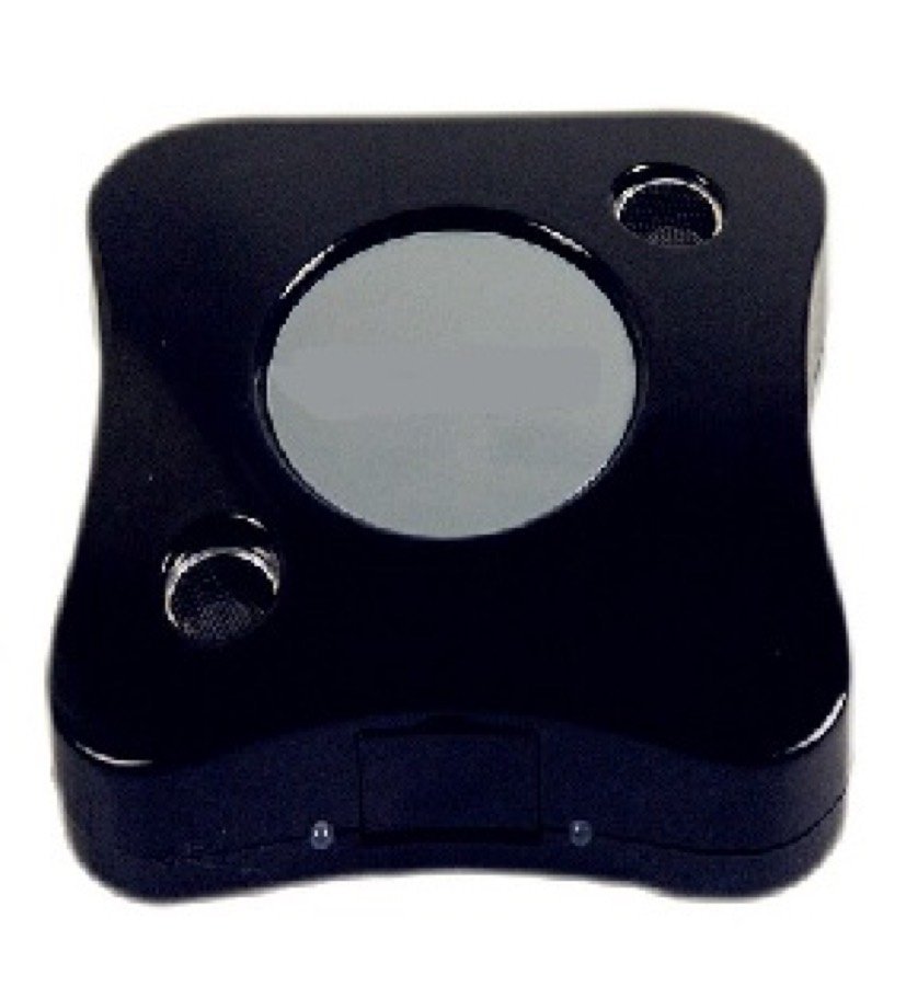 Ultrasonic bay sensor for an automated parking guidance system, mounted on a parking garage deck above a bay
